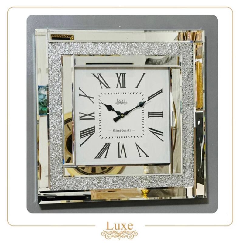 Luxe brand square design wall clock